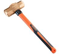 WEDO Non-Sparking Sledge Hammer with Fibreglass Handle, Spark-free Safety Demolition Hammer, Shock-resistant, Beryllium Copper, DIN Standard, BAM & FM Certificate, Size 20lb, 35.4” Length