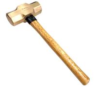 WEDO Non-Sparking Sledge Hammer with Wooden Handle,Spark-Free Safety Demolition Hammer,Beryllium Copper,Head 9900g,Length 900mm,Non-Magnetic,DIN Standard, BAM & FM Certificate