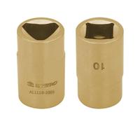 WEDO Non-sparking Triangular Bolt Socket,1/2"Drive x 6mm,3-Point Metric Socket,Length 40mm,Socket for Easy Removal of Shaft Nuts,Aluminum Bronze,DIN Standard,BAM & FM Certificate