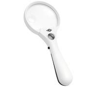 Wedo Profi Magnifying Glass Round with Handle 3LEDs Illuminated White Black 9 CM