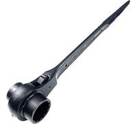 WEDO Ratchet Podger Spanner,Double Side Ratchet Socket Wrench,Scaffold Podger Ratchet Wrench,Quick Release Spud Wrench,CR-V, Die-Forged, Corrosion Resistant,Size 24 * 30mm, Metric,Length 225mm