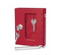 WEDO Red Steel Emergency Break Glass Key Box 1 Extra Glass Included FREE POST