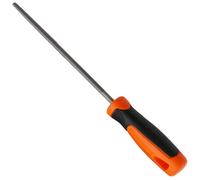 WEDO Round File,Metal File Tool,High Carbon Steel,Ergonomic Handle, Fine-Tooth,Length 12”,Use for Metalworking, Wood, Plastic, Ideal for Refining, Shaping and Scraping