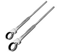 WEDO Scaffold 2PCS Quick Wrench, Ratchet Spanner, One Side Ratchet Socket Wrench, Size 46+55mm, Die-forged Ratcheting Socket Wrench, Metric, Chrome Steel, Die-forged
