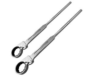 WEDO Scaffold 2PCS Quick Wrench, Ratchet Spanner, One Side Ratchet Socket Wrench, Size 46+55mm, Die-forged Ratcheting Socket Wrench, Metric, Chrome Steel, Die-forged
