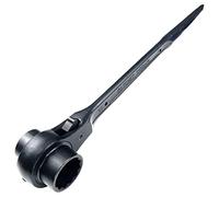 WEDO Scaffold Podger Ratchet Wrench,Double Side Socket Wrench,Quick Release 24x30mm Spud Wrench,Length 395mm Ratchet Spanner,Cr-V,Die-forged Ratcheting Socket Wrench