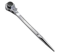 WEDO Scaffold Podger Ratchet Wrench, Ratchet Podger Spanner, One Side Socket Spanner,Quick Release Spud Wrench, Ratcheting Socket Wrench, Size 46mm, Length 445mm, CR-V, Die-Forged