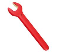 WEDO Single Open End Spanner, Non-sparking Insulated Dipped Straight Handle Single Open End Wrench, Size 30mm,Length260mm, Beryllium Copper,Non-magnetic,DIN Standard,BAM & FM Certificate