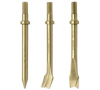 WEDO Spark Free 3 Piece Air Chisel Set, Tip Width 20mm, Length 175mm, Hex Shank, Aluminum Bronze, Variety of Pneumatic Air Hammer Bits for Multiple Applications, BAM and