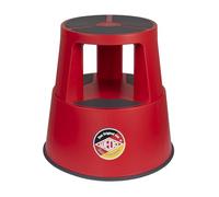 WEDO Super Step Rolling Stool - Robust Step Stool Made of Unbreakable Plastic, TÜV/GS Tested According to EU Standard EN 14183-F, Non-Slip & Rollable, Made in Germany, Height Approx. 43 cm, Load