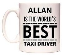 WeDoMugs Allan is The World's Best Taxi Driver 11oz Ceramic Coffee Tea Gift Mug Cup