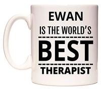 WeDoMugs Ewan is The World's Best Therapist Ceramic 11oz Coffee Mug