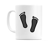 WeDoMugs Footprints Graphic Icon Ceramic 11oz Coffee Tea Gift Mug Cup