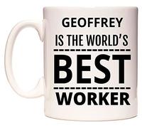 WeDoMugs Geoffrey is The World's Best Worker Ceramic 11oz Coffee Mug Cup