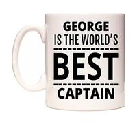 WeDoMugs George is The World's Best Captain Ceramic 11oz Coffee Tea Gift Mug Cup