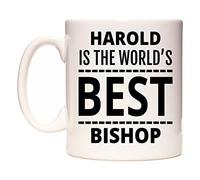 WeDoMugs Harold is The World's Best Bishop Ceramic 11oz Coffee Tea Gift Mug Cup