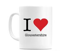 WeDoMugs I Love Gloucestershire 11oz Coffee Tea Ceramic 11oz Coffee Tea Gift Mug Cup