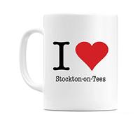 WeDoMugs I Love Stockton-on-Tees 11oz Coffee Tea Ceramic 11oz Coffee Tea Gift Mug Cup