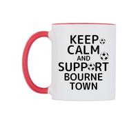 WeDoMugs Keep Calm and Support Bourne Town Ceramic Mug