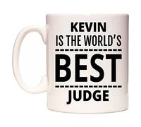 WeDoMugs Kevin is The World's Best Judge 11oz Ceramic Coffee Tea Gift Mug Cup