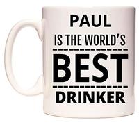 WeDoMugs Paul is The World's Best Drinker Ceramic 11oz Coffee Mug