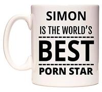 WeDoMugs Simon is The World's Best Porn Star Ceramic 11oz Coffee Mug Cup