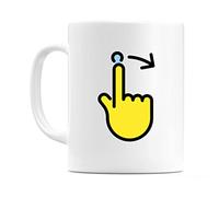 WeDoMugs Swipe Right Graphic Icon Ceramic 11oz Coffee Tea Gift Mug Cup