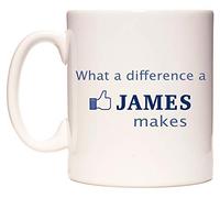 WeDoMugs What A Difference A James Makes - Ceramic 11oz Coffee Tea Gift Mug Cup