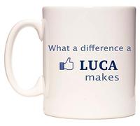 WeDoMugs What A Difference A Luca Makes - Ceramic 11oz Coffee Tea Gift Mug Cup