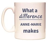 WeDoMugs What a Difference Anne-Marie Makes 11oz Ceramic Coffee Tea Gift Mug Cup