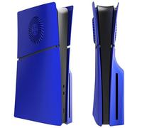 Wedorat FacePlates for PS5 Slim Disc Edition Cover Plate for PS5 Slim with Cooling Vents ABS Anti-Scratch Dustproof Protective Shell Replacement Face Plate for Playstation 5 Slim Accessories Blue