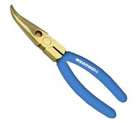 WEDOWELL Needle Nose Pliers 8-inch,Brass Long Nose Pliers,Bent Tip 45 Degree,Length 200mm,Non-Slip Handle,Corrosion-resistance
