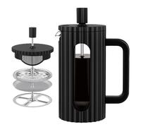 wedrink French Press Coffee Maker Cafetiere 350ml/12oz French Press Caffettiera Brewer Tea Maker with Heat Resistant Borosilicate Glass Stainless Steel Filter Black