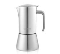 wedrink Stovetop Coffee Makers Stainless Steel Moka Pot for Induction | 4 Cups Coffee Percolator Pot Coffee Espresso Maker Sliver (4 cupx50ml)