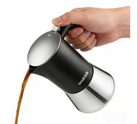 wedrink Stovetop Espresso Coffee Maker 4 Cups Stainless Steel Moka Pot for Greca, Induction, Electric & Gas Stoves(6.5 OZ/200ml)