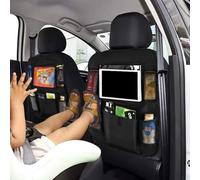 WEDSLK 2Pcs Car Seat Organiser for Land Rover Range Rover Vogue HSE, Kids Back Seat Organiser, Kick Mats Back Seat Protector for Travel, Storage Baby Toys etc