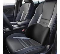 WEDSLK Car Headrest & Lumbar Support Cushion for Suzuki Ignis, Memory Foam Car Seat Headrest and Lumbar Support Cushion for Neck,Black-Lumbar Cushion