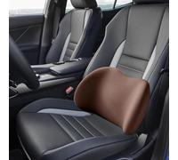 WEDSLK Car Headrest & Lumbar Support Cushion for Suzuki Savage 650 LS650P, Memory Foam Car Seat Headrest and Lumbar Support Cushion for Neck,Brown-Lumbar Cushion