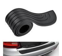 WEDSLK Car Rear Bumper Protector for VW Polo 6 (VI) AW I, Anti-scratch Rubber Rear Bumper Protector Cover, Door Sill Protector Stickers,9 * 104-Black