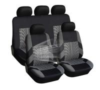 WEDSLK Car Seat Covers for Alfa Romeo 4C 8C 156 Giulietta Stelvio Spider GT Giulia, Car Seat Protectors, Car Seat Accessories, Water Resistant Easy Clean Seat Covers for Car,5 Seats-Grey