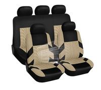 WEDSLK Car Seat Covers for Audi A4 S4 A4 allroad A5 S5 Q7 4G S6 RS6, Car Seat Protectors, Car Seat Accessories, Water Resistant Easy Clean Seat Covers for Car,5 Seats-Beige