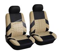 WEDSLK Car Seat Covers for Leon 1P 5F MK2 MK3 ST Cupra TGI, Car Seat Protectors, Car Seat Accessories, Water Resistant Easy Clean Seat Covers for Car,2 Seats-Beige