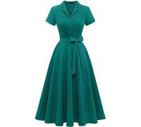 WedTrend Elegant Cocktail Dress for Wedding - V Neck A Line Vintage Evening Midi Prom Women's