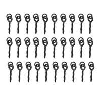 Weduspaty Bait Screw Carp Boilie Bait Screw with Round Link Loop Swivels Fishing Terminal Rig Tackle 12MM 30PCS, Fishing Boilie Bait Screw