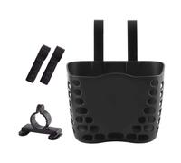 Weduspaty Bike Basket, Kids Bike Basket Cute Hollowed Kid's Bicycle Front Handlebar Plastic Basket Kids Bicycle Basket for Girls & Boys Bike, 19x13x14.5cm 1PC Black, Bike Accessories
