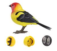 Weduspaty Chirping Bird Toy, Bird Toys, Interactive Electric Chirping Toy with Stay Tray & Simulation Texture, for Home, Garden