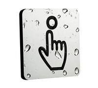 Weduspaty Door Sign, Please Ring Bell Sign, 6×6cm Self Adhesive Doorbell Sign Acrylic Door Sign Outdoor Doorbell Notice Sign, Please Ring Bell Sign