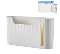 Weduspaty Plastic Bag Holder Can Hold 6 Rolls Grocery Bag Holder Wall Mounted Trash Bag Dispenser No Drill Hanging Grocery Bag Dispenser for Kitchen Bathroom Office, Plastic Bag Dispenser