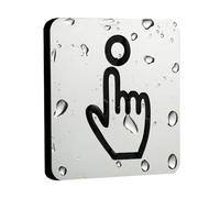 Weduspaty Please Ring Bell Sign, 6×6cm Self Adhesive Doorbell Sign Acrylic Door Sign Outdoor Doorbell Notice Sign