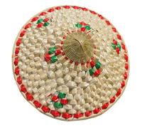 Weduspaty Rice Hat, Natural Bamboo Conical Hat Vietnamese Hat for Kids Japanese Samurai Chinese Hat Rice Farmer for Wall Decor